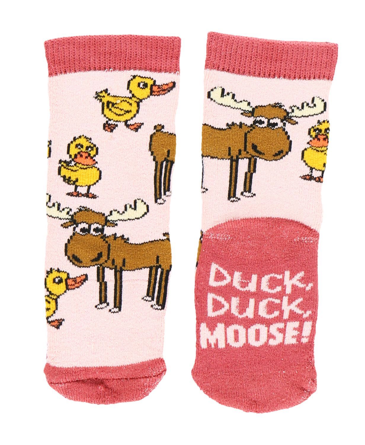 Lazy One Duck Duck Moose Infant Socks:, Color: Pink:, Size: 6-12 S