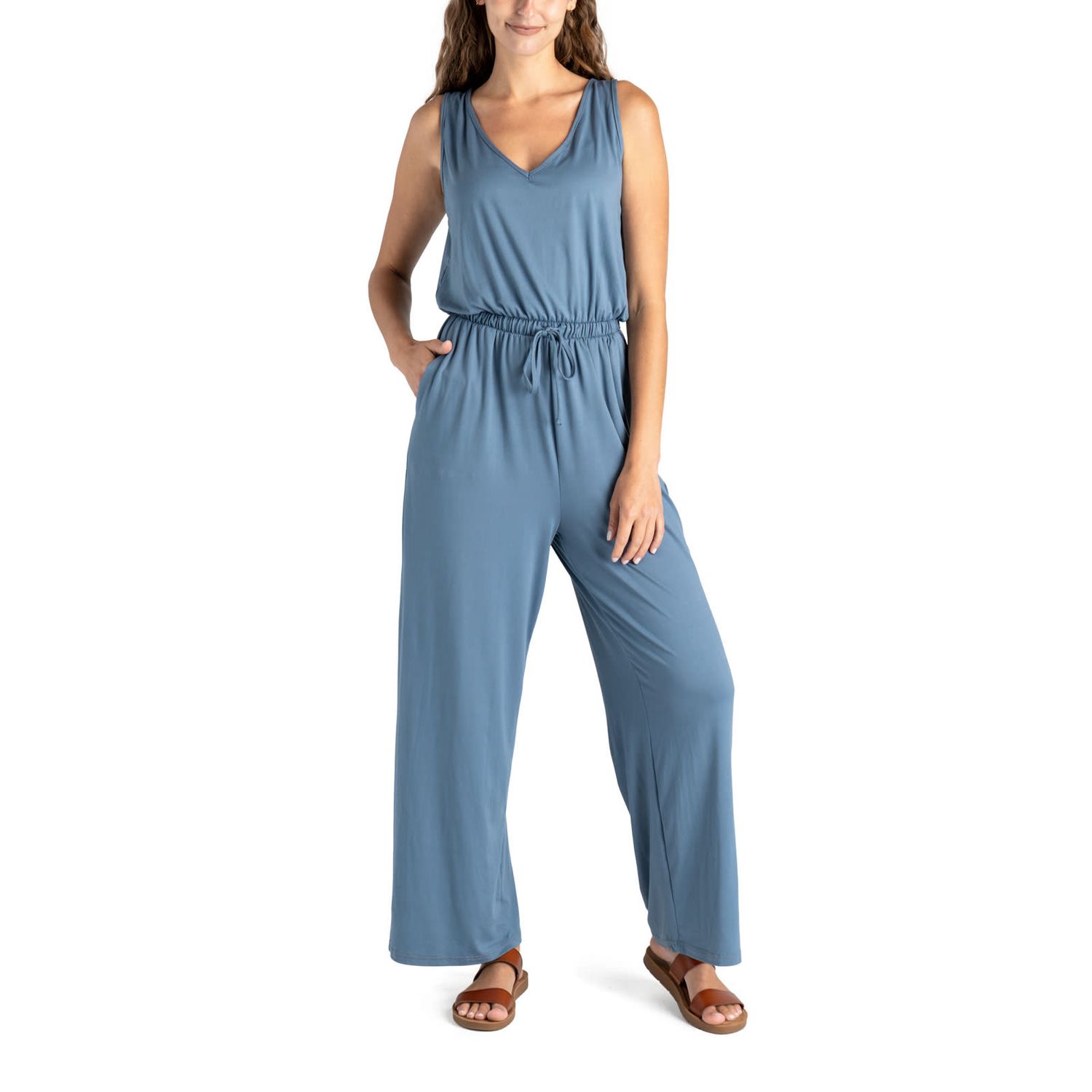 Allthreads Vineyard Jumpsuit*:, Color: Cerulean:, Size: Large