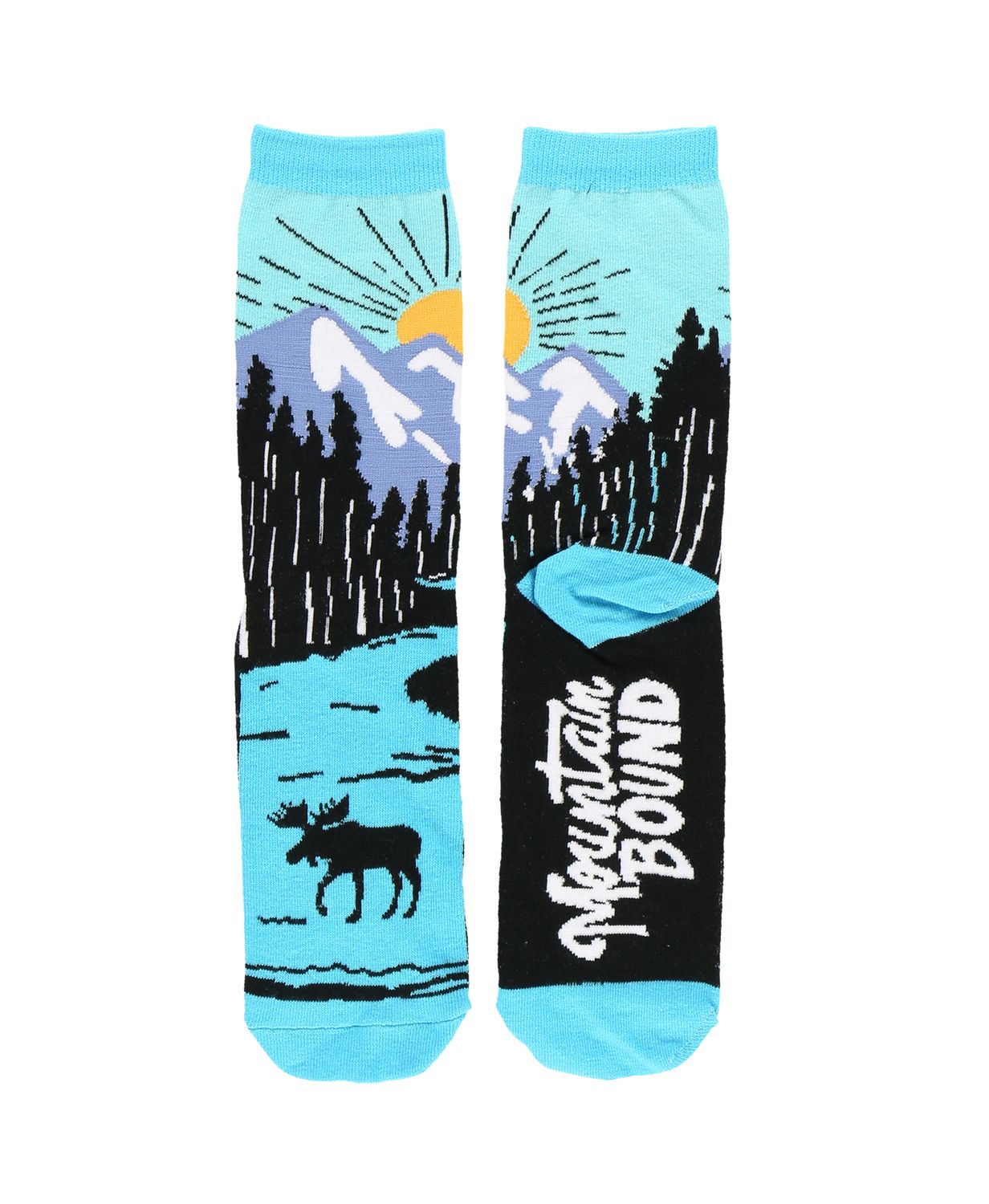 ~Lazy One Mountain Bound Crew Sock:, Size: One Size