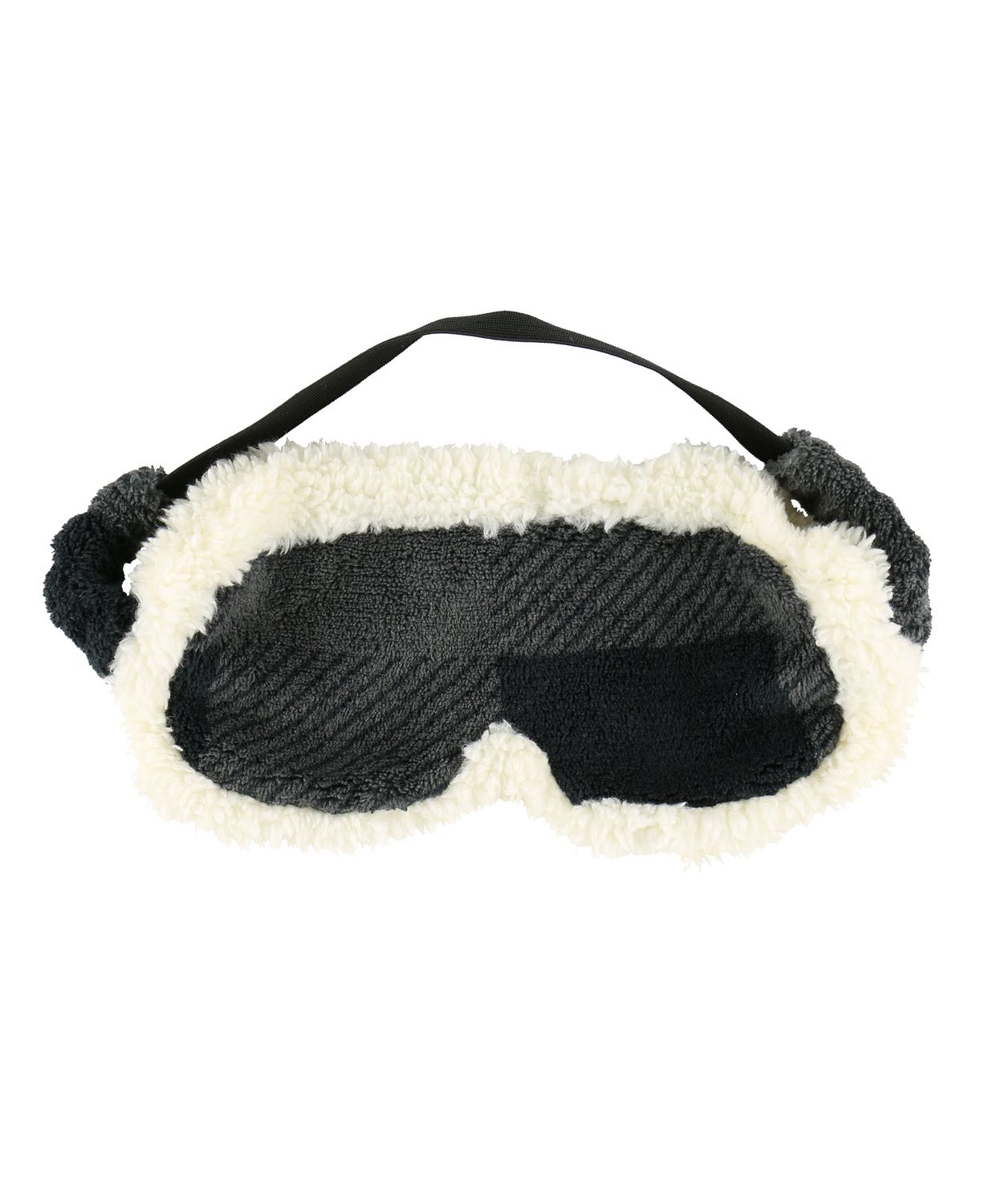 Lazy One Sherpa Sleep Mask:, Design: ^Grey Plaid