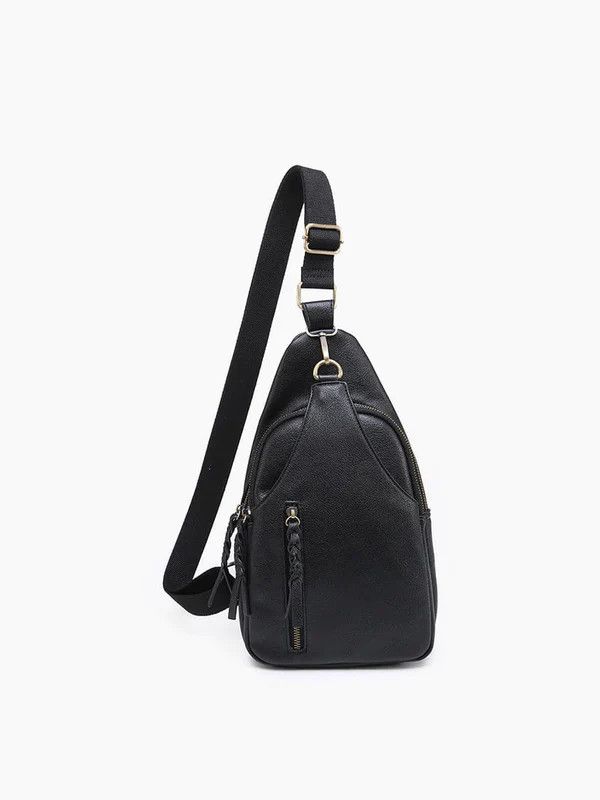 Jen &amp; Co Nikki Vegan Sling Pack Bag:, Color: Black