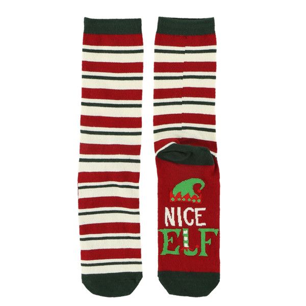 Lazy One Nice Elf Crew Sock, Size: One Size