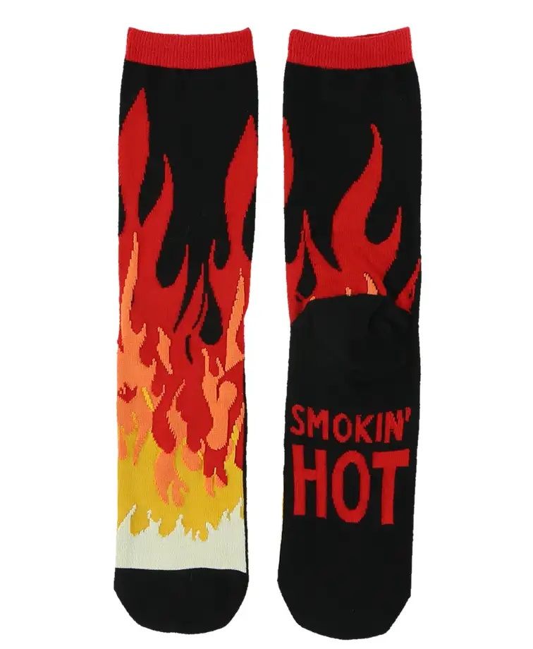 Lazy One Smokin Hot Crew Sock:, Size: One Size