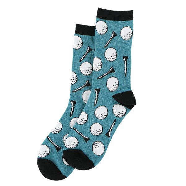 ~Lazy One Golf Ball Crew Sock:, Size: One Size
