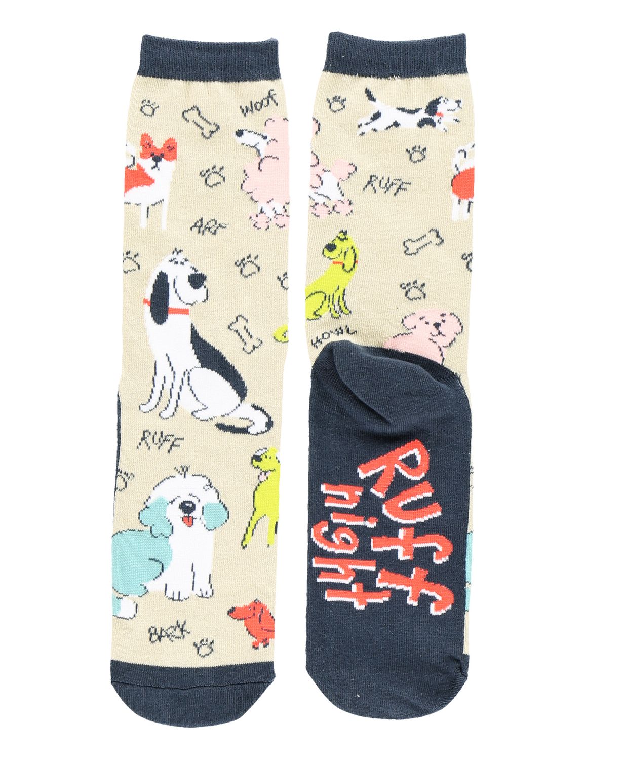 Lazy One Ruff Night Crew Sock:, Size: One Size