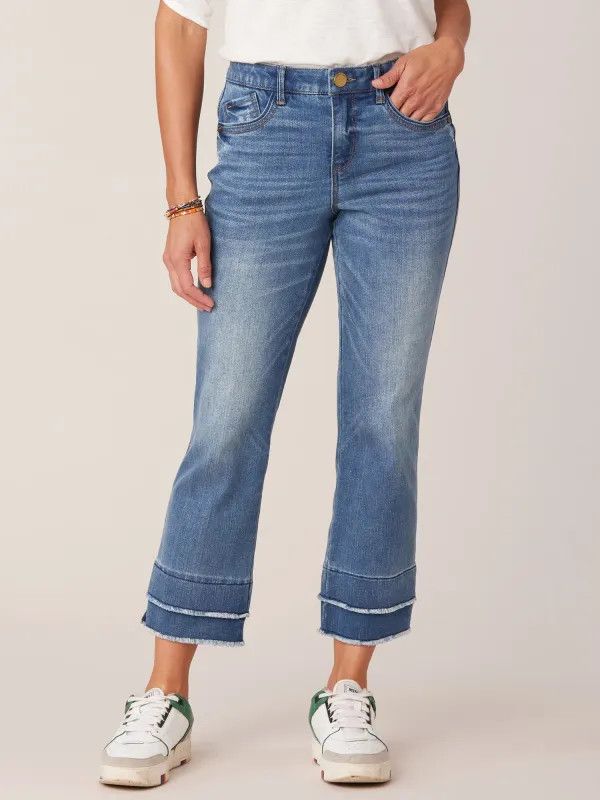 Democracy 26.5/16" Kick Flare Fray Hem:, Color: MBLE:, Size: 2