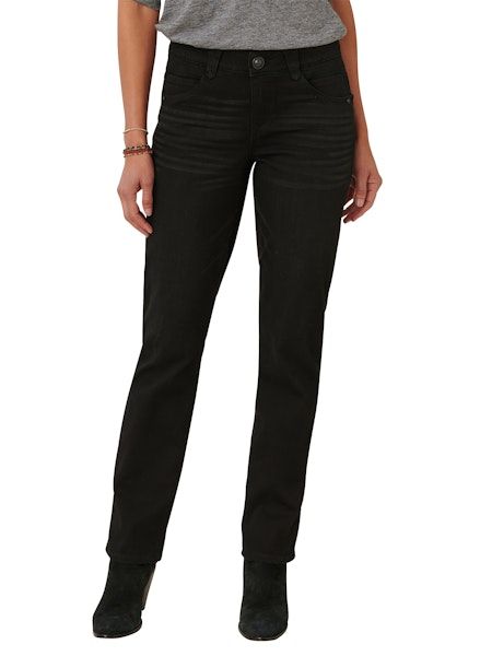 Democracy Petite 28/14 "AB" Sol Straight Leg:, Color: Black:, Size: 18P