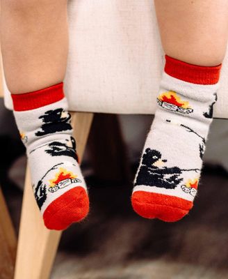 Lazy One Happy Camper Grey Infant Sock: