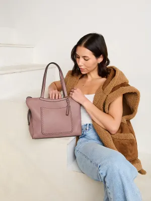 Jen & Co Hunter Vegan Distressed Tote: