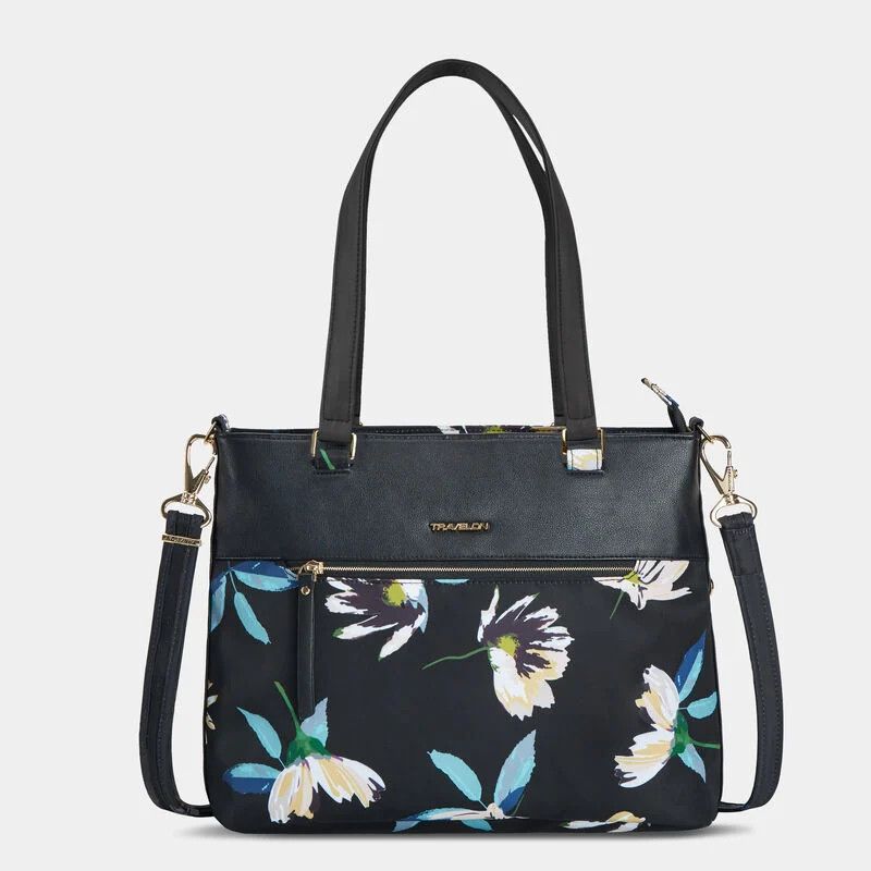Travelon Addison Anti-Theft Tote:, Color: Midnight-Floral