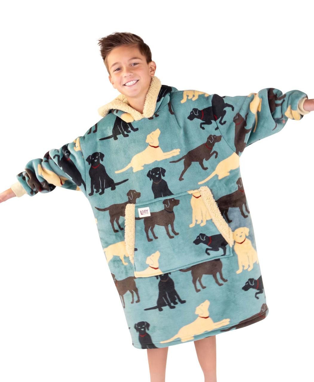 Lazy One Kid's Blanket Hoodie, Description: Labs