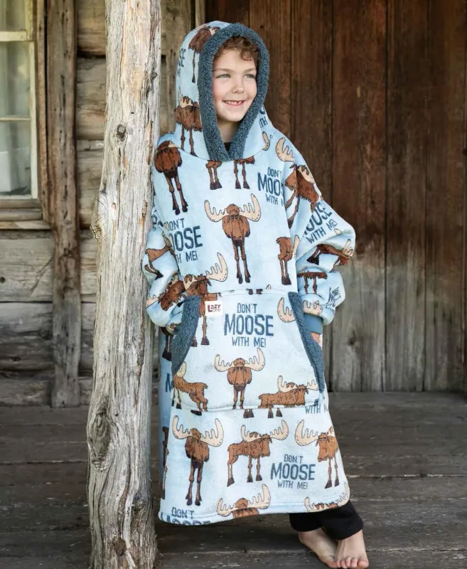 Lazy One Kid's Blanket Hoodie