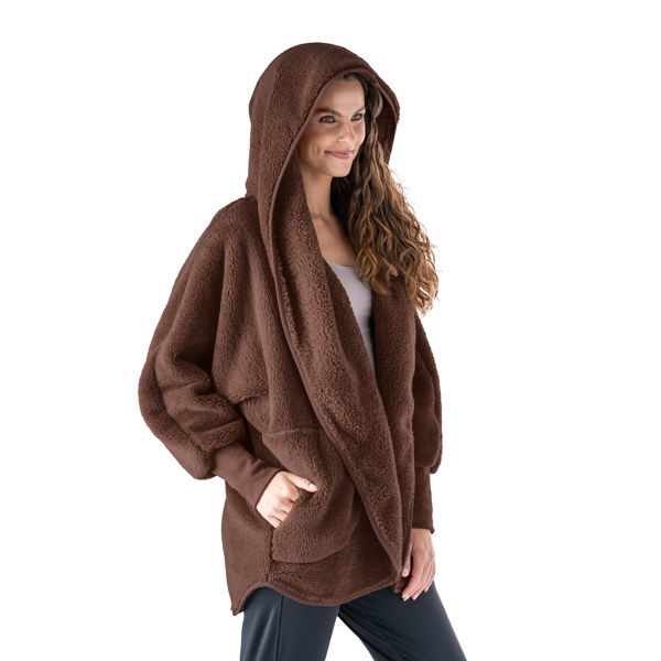 Hello Mello Comfort Zone Cardigan:, Color: Mocha