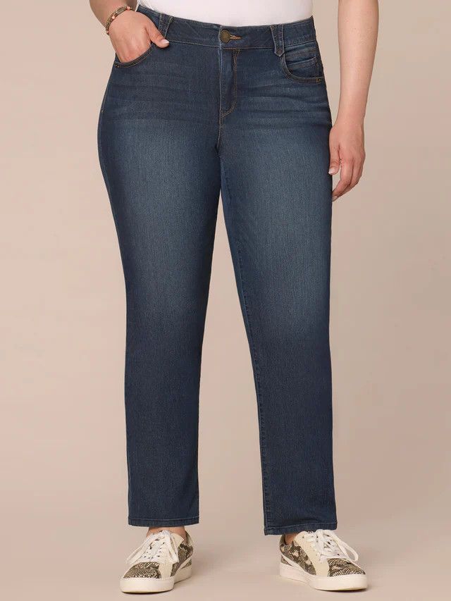 Democracy Plus 31/16 AB Solution Straight Leg:, Color: Indigo:, Size: 14W