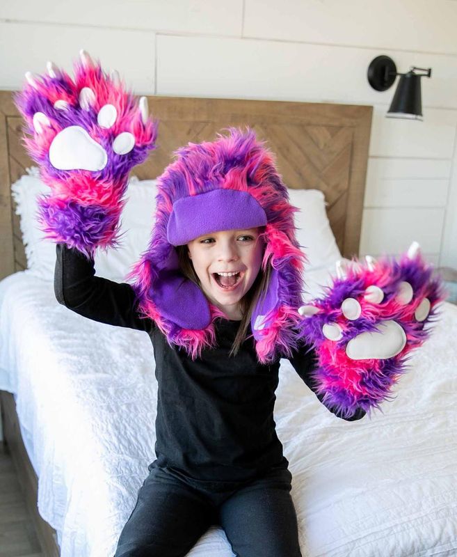 Lazy One Pink Monster Paw Mitts: