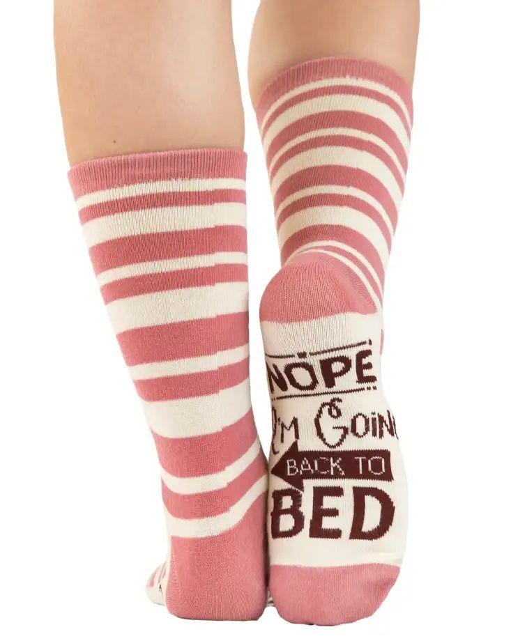 Lazy One Back to Bed Crew Sock :, Size: One Size