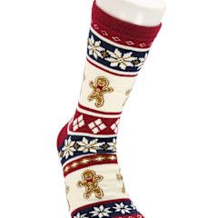 Lazy One Gingerbread Fair Isle Crew Sock: