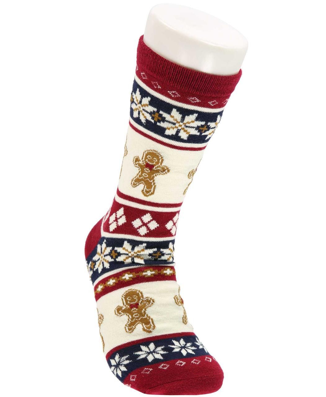 Lazy One Gingerbread Fair Isle Crew Sock:, Size: One Size