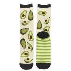 ^Lazy One Avocado Go To Bed Crew Sock: