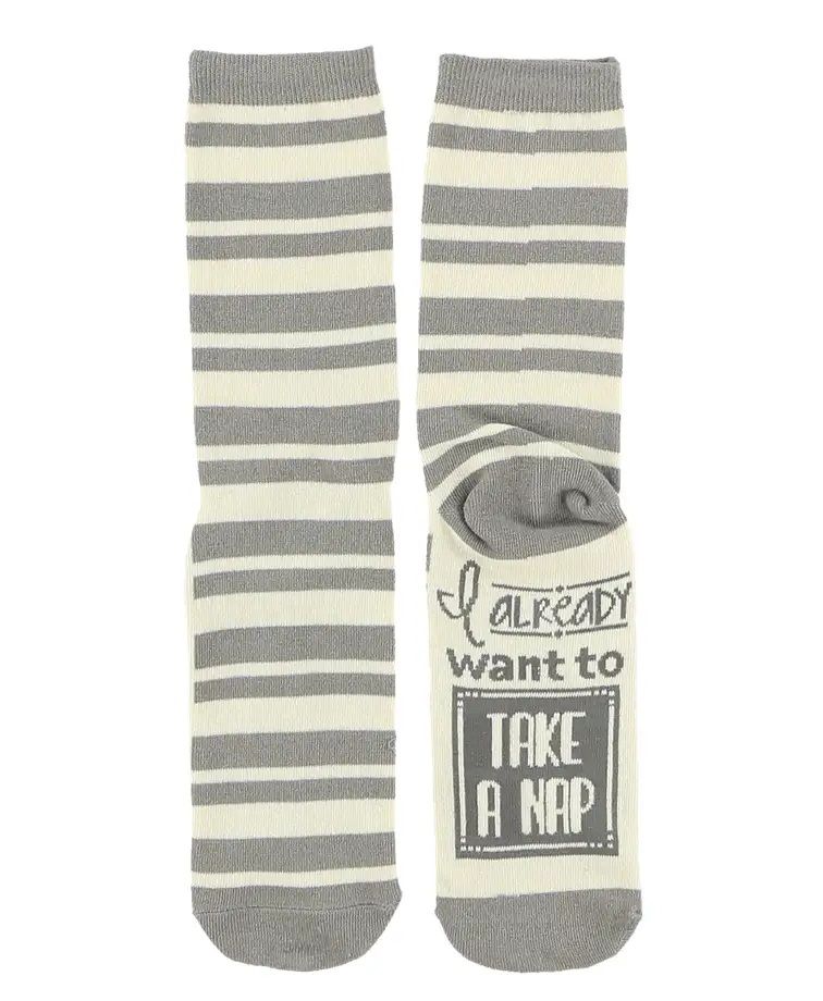 Lazy One Take a Nap Crew Sock:, Size: One Size