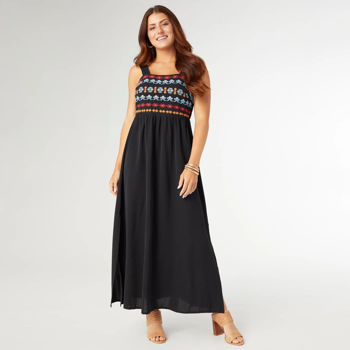 Coco + Carmen Sarah Sleeveless Embroidered Dress: