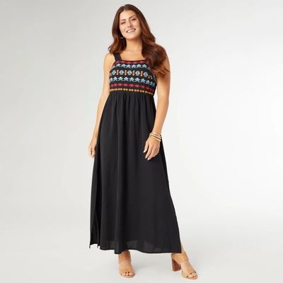 Coco + Carmen Sarah Sleeveless Embroidered Dress: