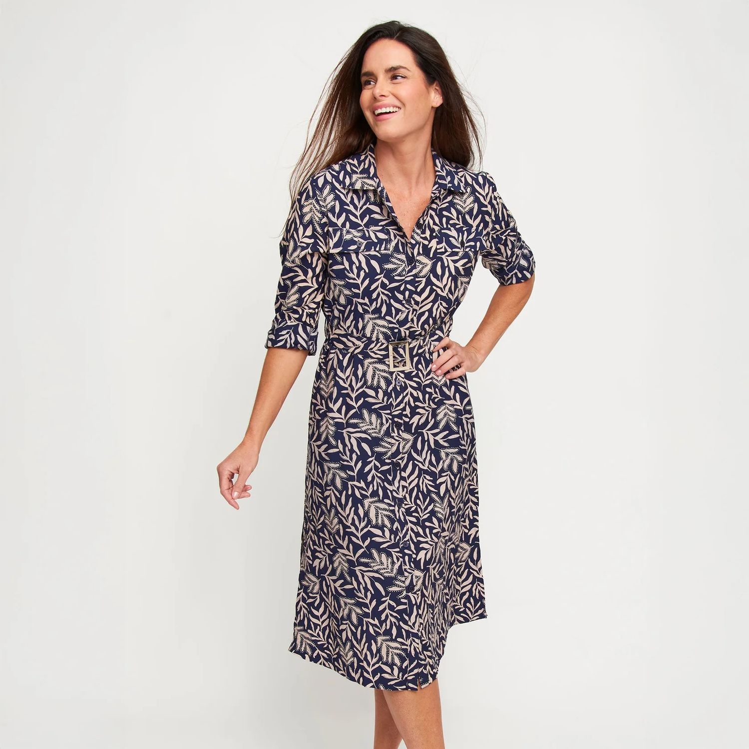 Elsie &amp; Zoey Savana Long Sleeve Maxi Dress, Color: Navy Drift:, Size: Small