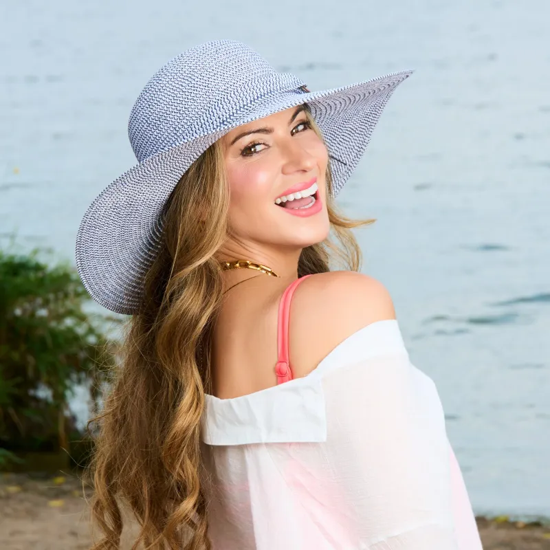 Elsie &amp; Zoey Isabelle Woven Wide Brim Sunhat: