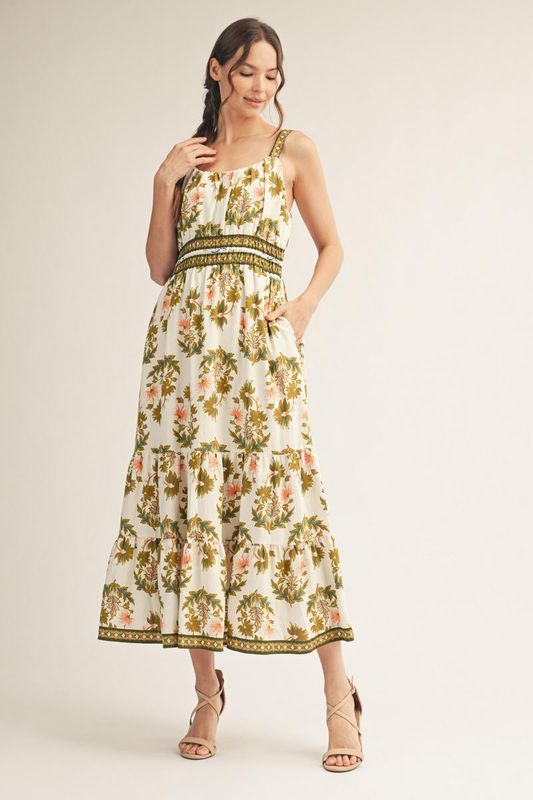 Jodifl Sloan Floral Midi Dress: