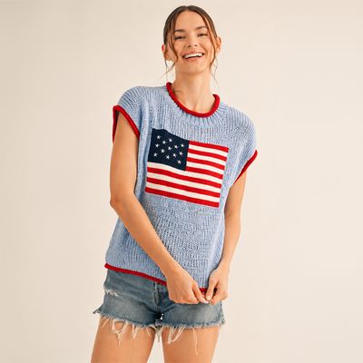 Jodifl USA Flag Top: