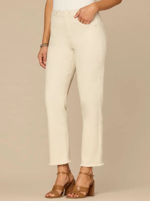 Democracy "Ab"solution High Rise Cascading "D" Pocket Slim Straight Petite Jeans: