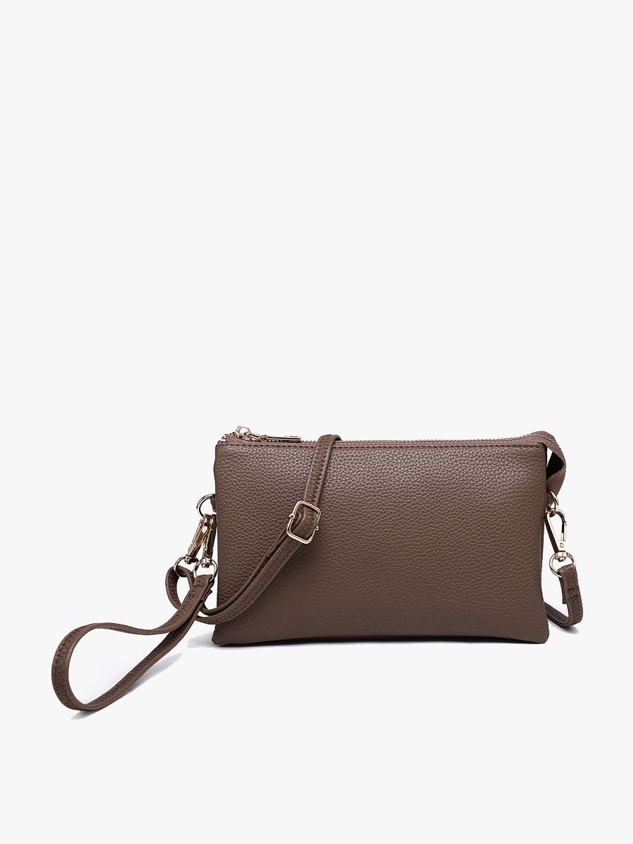 Jen &amp; Co Riley Vegan Crossbody:, Color: Ash Brown