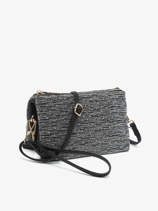 Jen &amp; Co Riley Shimmer Stripe Crossbody: