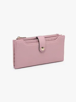 Jen &amp; Co Violet Vegan RFID Fold-Out Wallet: