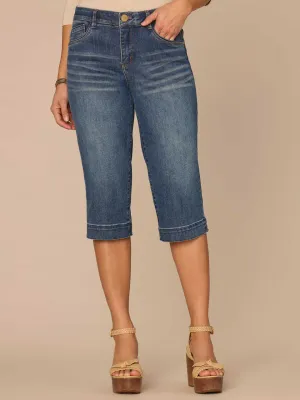 Democracy "Ab"solution® Mid-Rise 3D Embroidered Bow Pocket Skimmer Jeans: