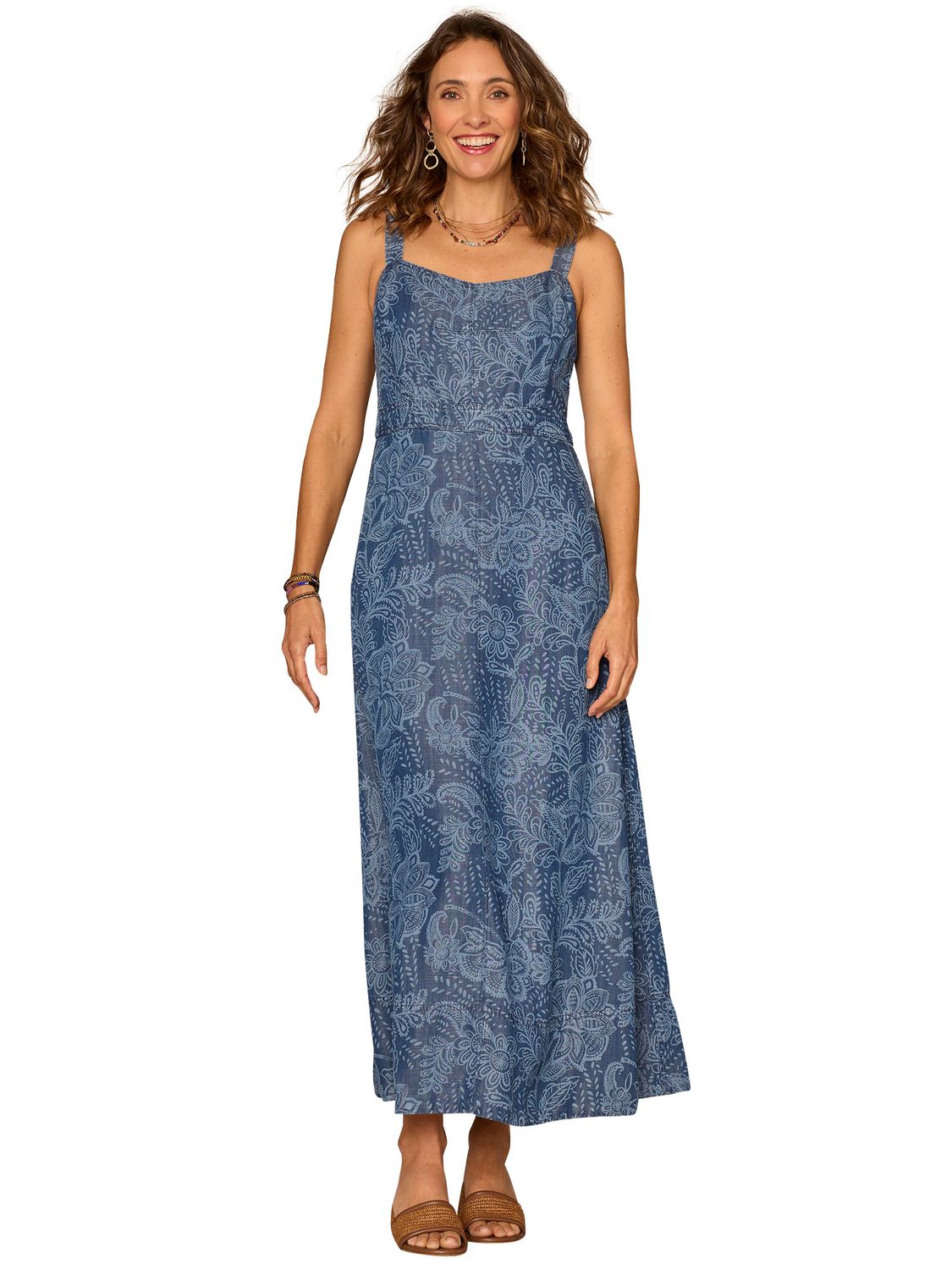 Democracy V-Neck Smocked Back, Lyocell Woven Tank Dress: