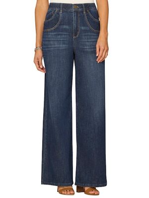 Democracy 32/24 "AB"Sol Ultra Skyrise Double Pocket Wide Leg: