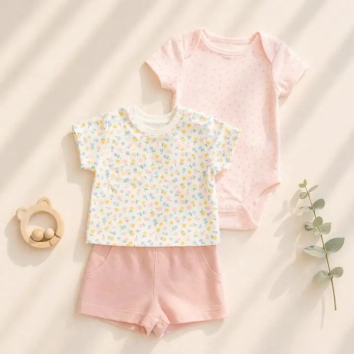 Lollipop Dreams 3pc Bodysuit T-Shirt &amp; Short Set: