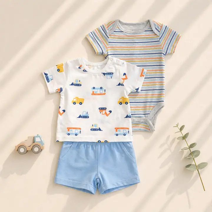 Lollipop Dreams 3pc Bodysuit T-Shirt &amp; Short Set: