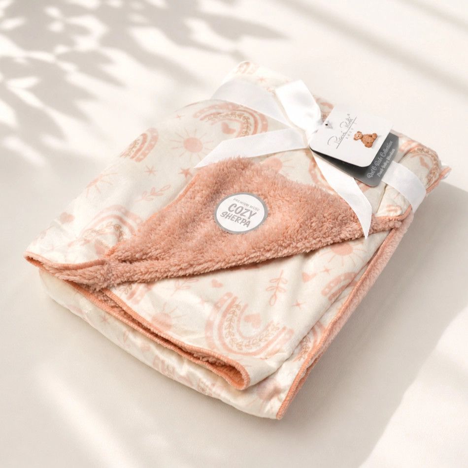 René Rofé®  Super Soft Reverse Side Cozy Sherpa Plush Baby Blanket: