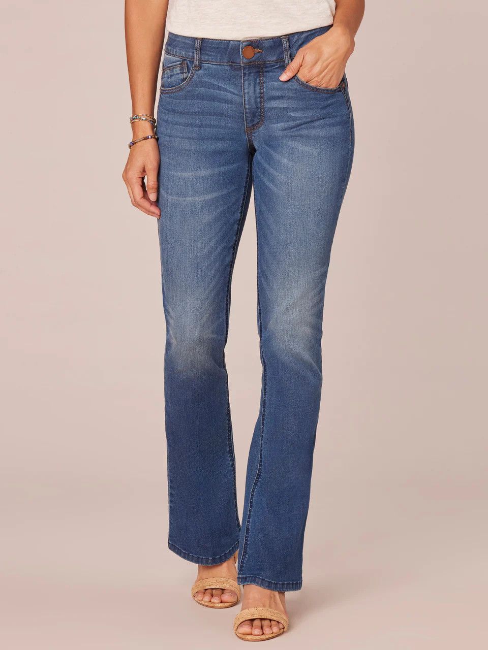 Democracy 32/18 "Ab"Solution® Repreve Itty Bitty Boot Jeans:, Color: Blue Artisanal:, Size: 2