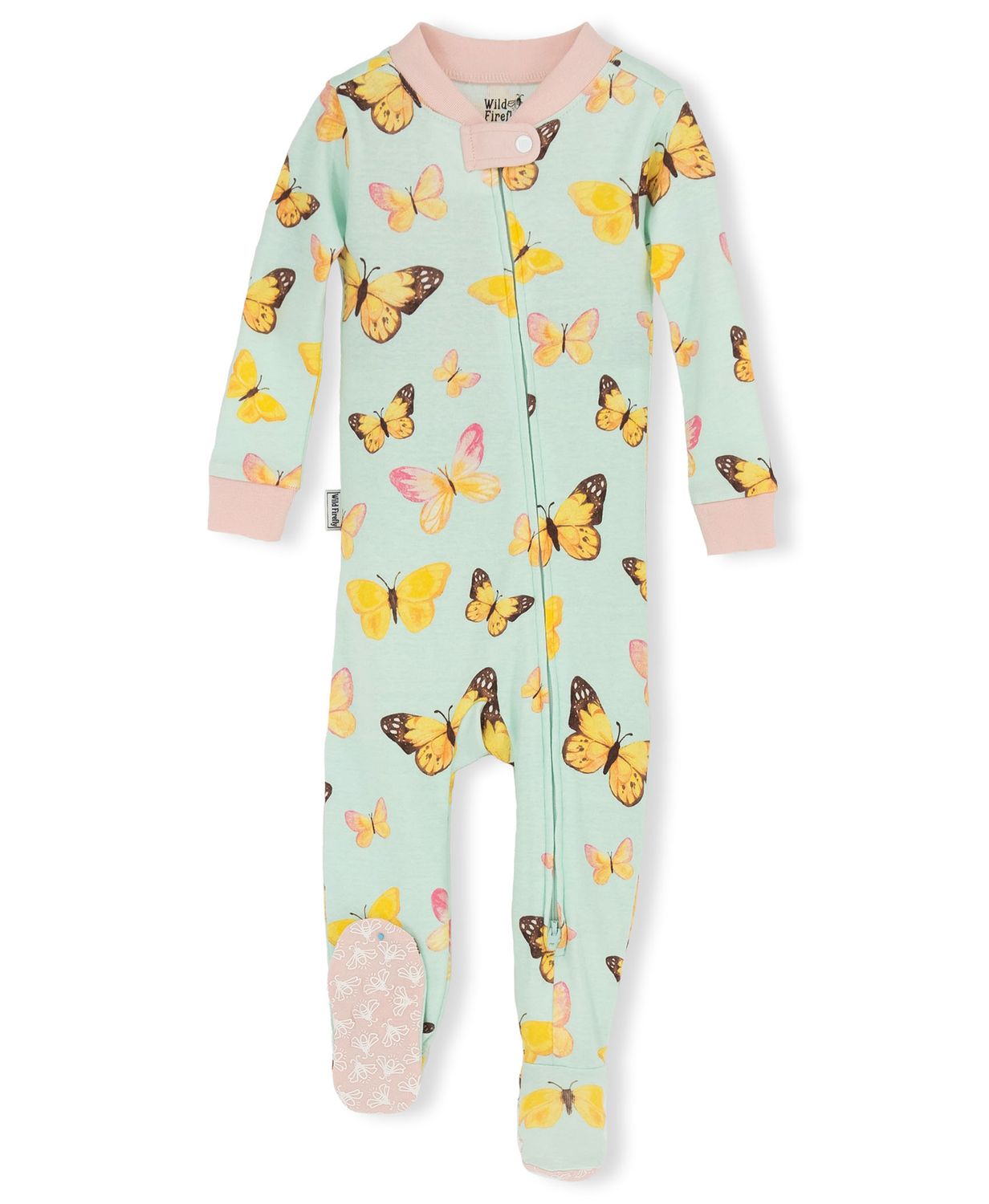 Lazy One Wild Firefly Butterfly Infant Footed Pajama: