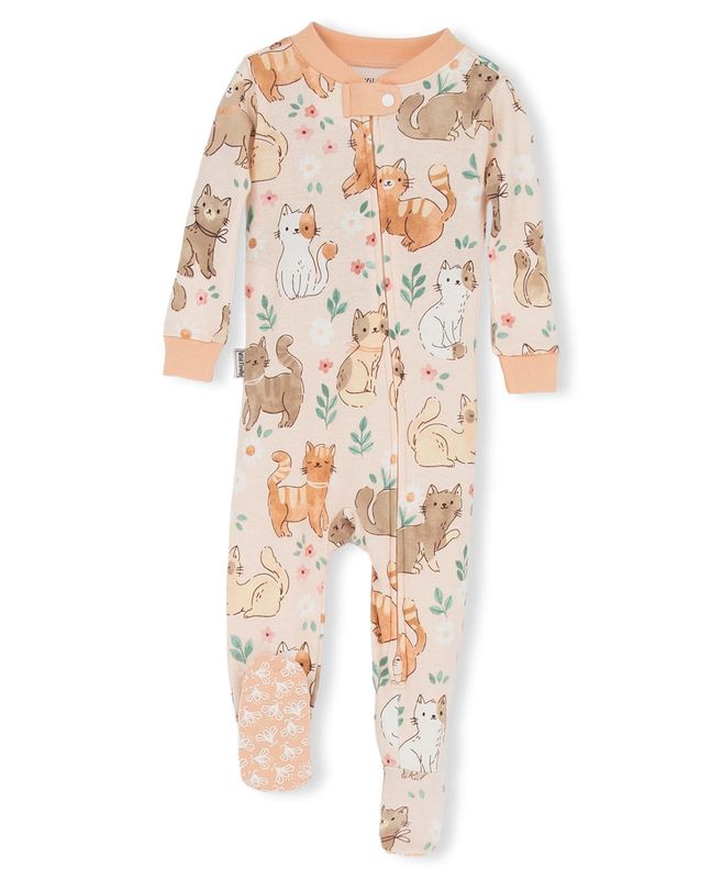 Lazy One Wild Firefly Cats Infant Footed Pajama: