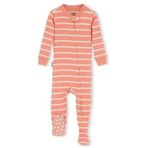 Lazy One WF Coral Stripes Infant Footed Pajama: