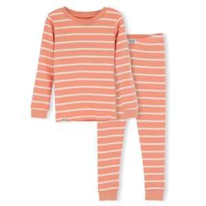 Lazy One WF Coral Stripes PJ Set: