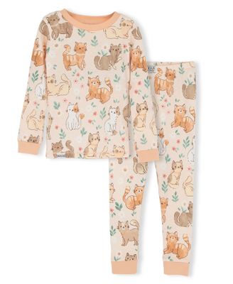Lazy One Wild Firefly Cats PJ Set: