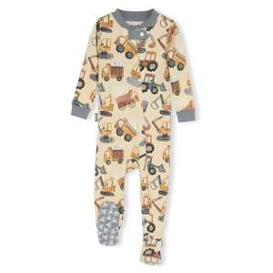 Lazy One WF Construction Infant Footed Pajama: