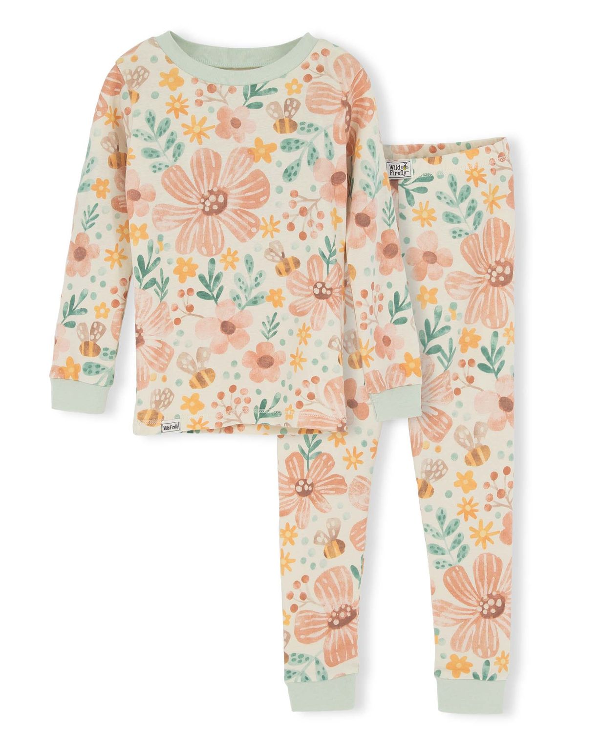 Lazy One Wild Firefly Flowers PJ Set: