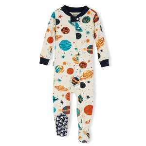 Lazy One Wild Firefly Planets Infant Footed Pajama: