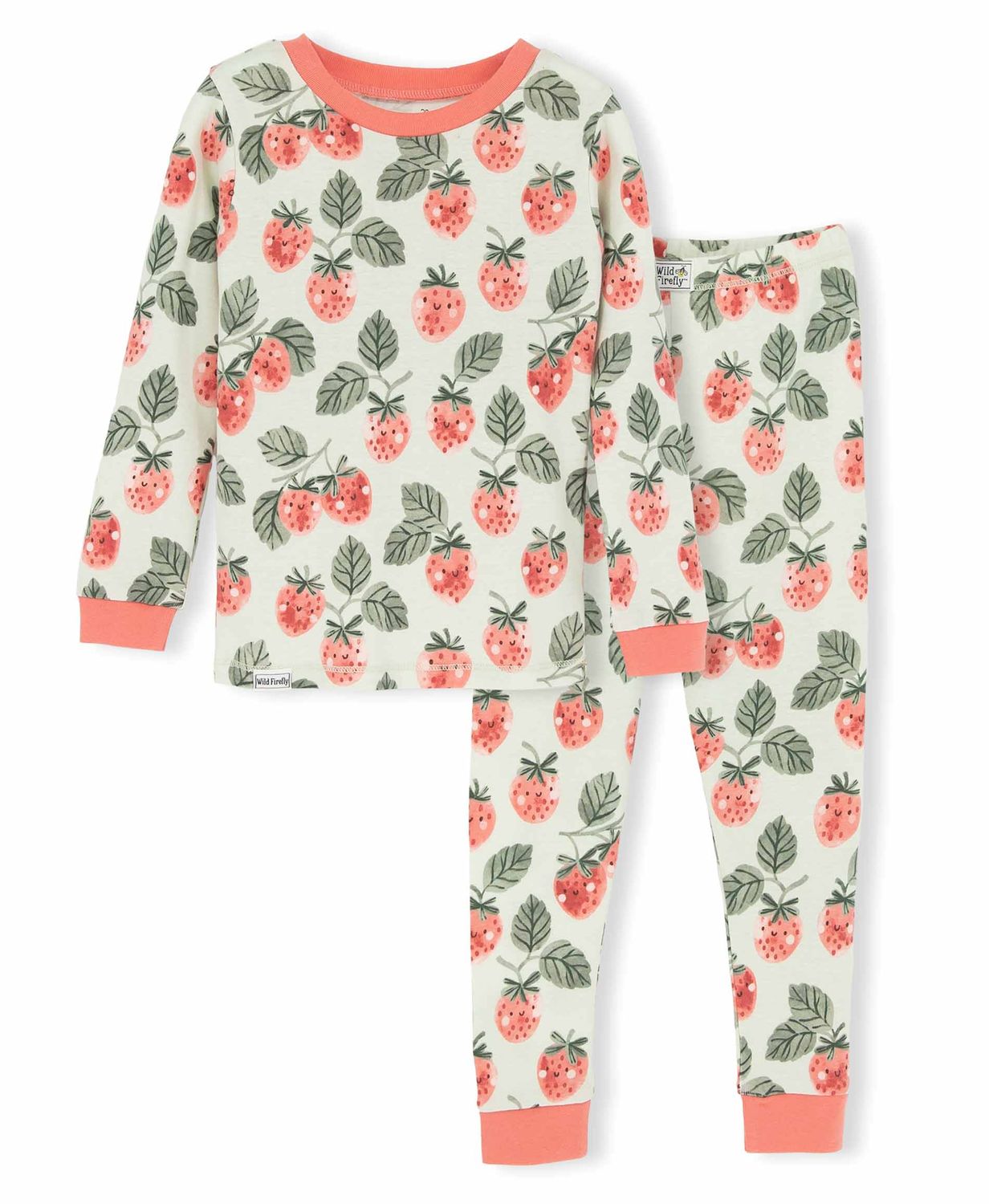 Lazy One Wild Firefly Strawberry Floral PJ Set: